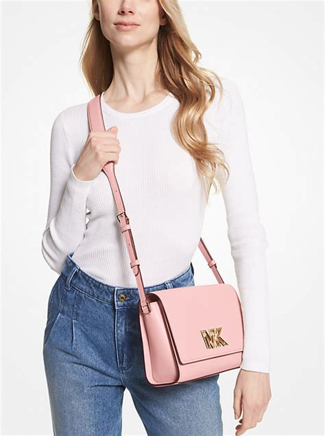 mimi medium leather messenger bag